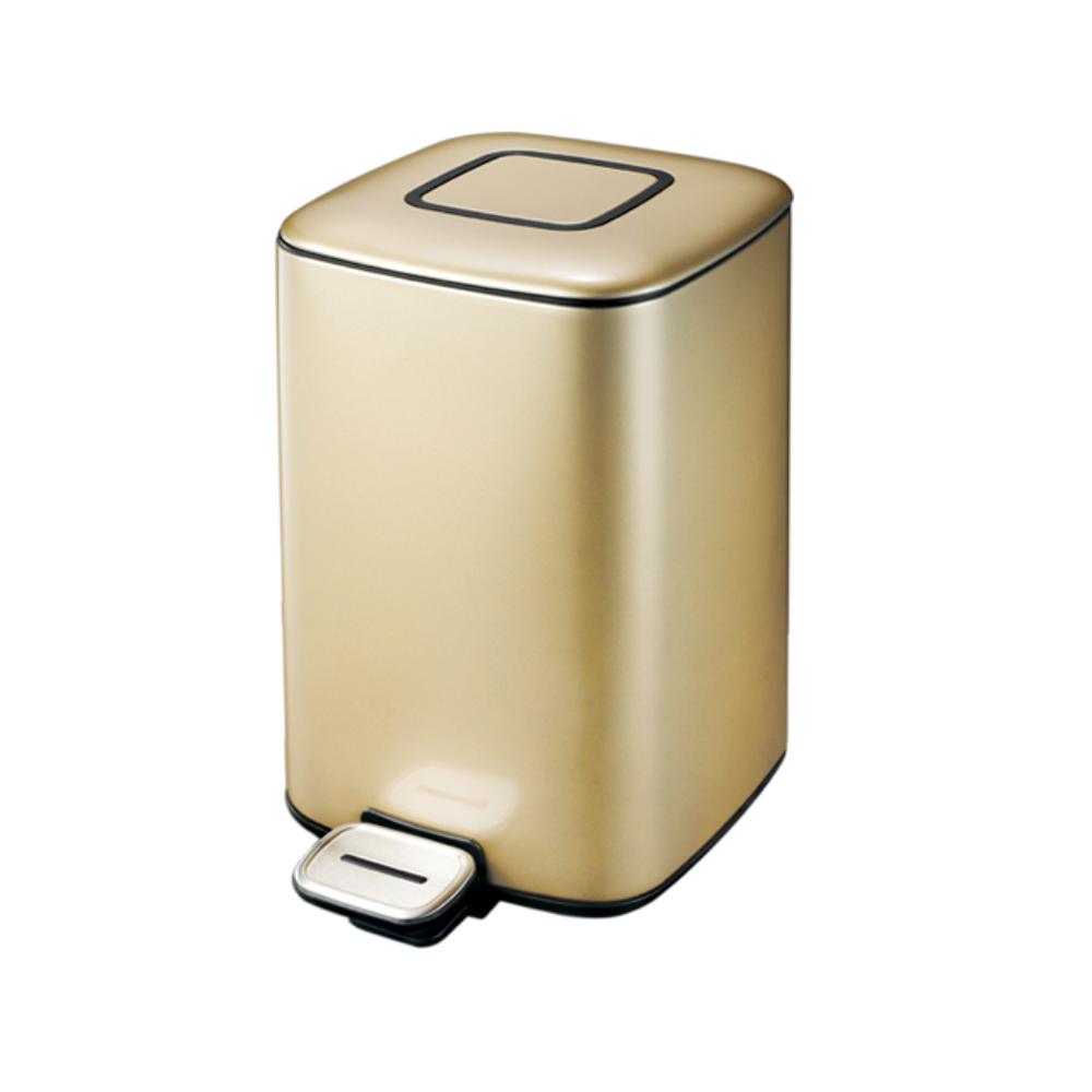 EKO Stainless Steel Square & Gold Coating Bin 20 Liters